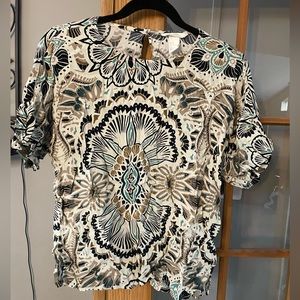 H&M art deco blouse